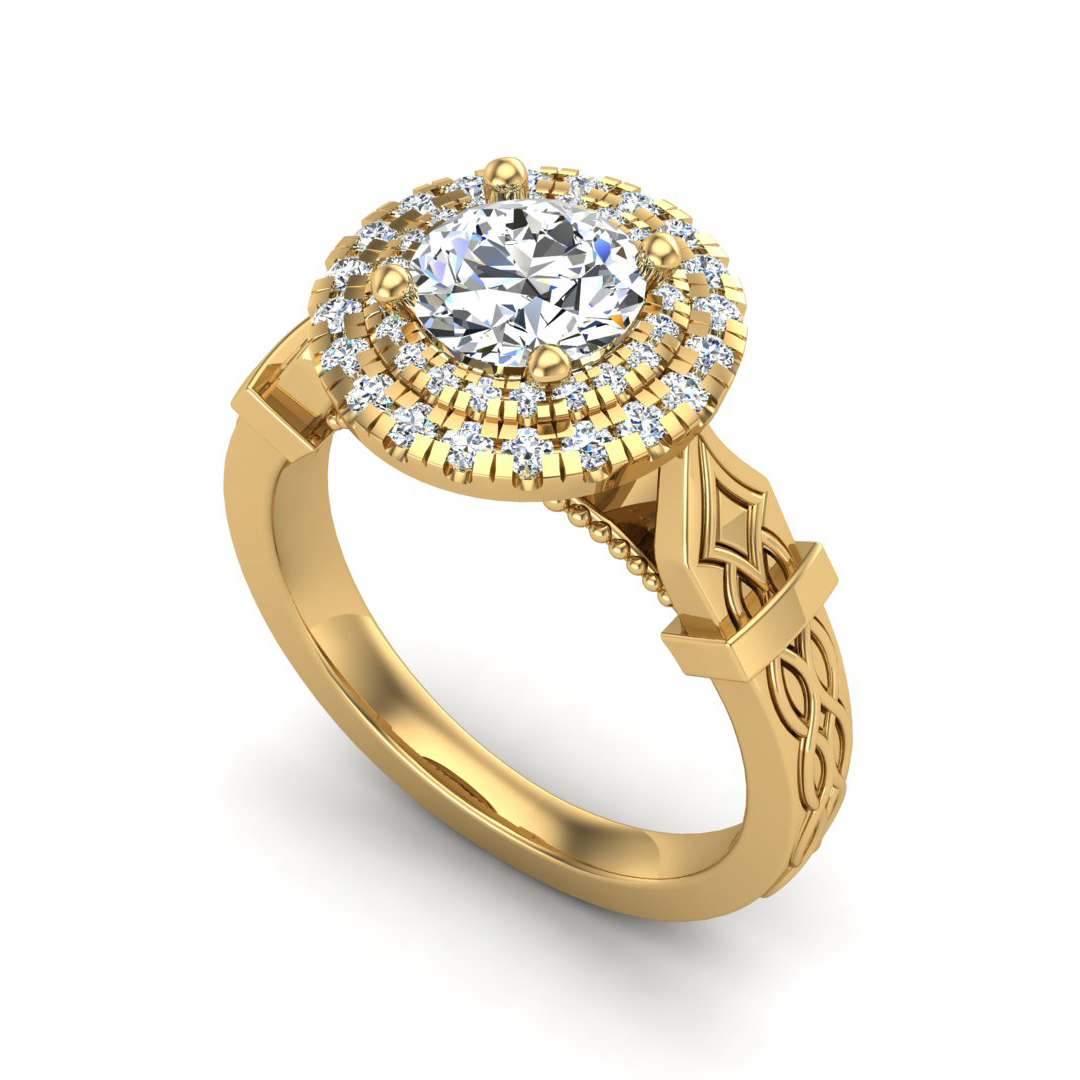 Evelynn Halo Engagement Ring